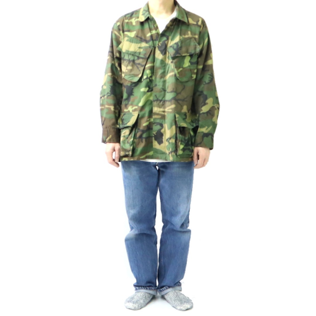 70s US ARMY ミックスリーフ ジャングル ファティーグ ジャケット 70s US ARMY ミックスリーフ ジャングル ファティーグ ジャケット