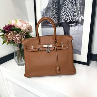 エルメス(Hermes)のHERMES エルメス バーキン35 トリヨンクレマンス ゴールド(ハンドバッグ)