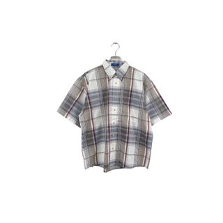 90's PENDLETON check shirt ペンドルトン BD半袖シャツ チェック柄 サイズM ボタンダウン メンズ ヴィンテージ ネ(シャツ)