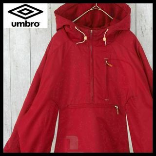 UMBRO - 【希少デザイン】アンブロ ブルゾン ジャケット ハーフジップ 中綿 レッド XL