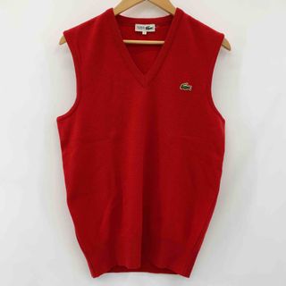 ラコステ(LACOSTE)のCHEMISE LACOSTE シュミーズラコステ メンズ ベスト レッド ウール混(ベスト)