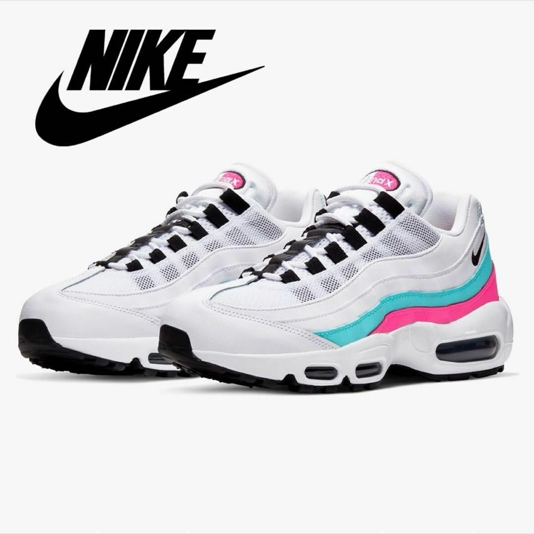 NIKE(ナイキ)の■ NIKE WMNS AIR MAX 95 WHITE GREEN PNK レディースの靴/シューズ(スニーカー)の商品写真