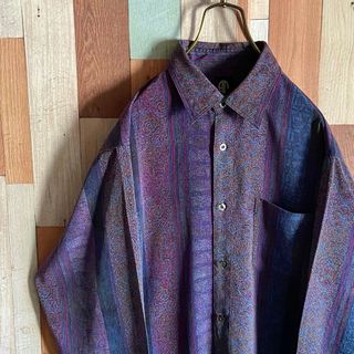 90s 00s vintage 総柄 レトロ柄シャツ 国産古着 y2k