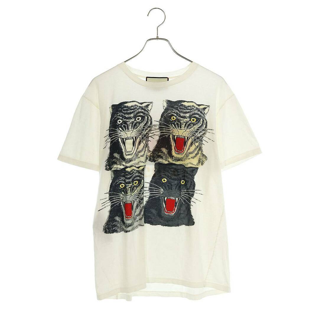 Gucci(グッチ)のグッチ  469307 X9B86 タイガーヴィンテージロゴプリントTシャツ メンズ S メンズのトップス(Tシャツ/カットソー(半袖/袖なし))の商品写真