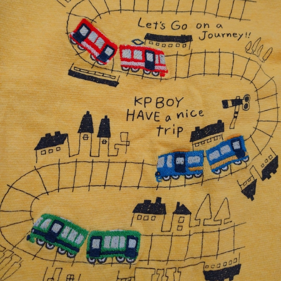 KP BOY(ケーピーボーイ)のKP BOY Tシャツ 80 半袖 電車 ケーピーボーイ キッズ/ベビー/マタニティのベビー服(~85cm)(Ｔシャツ)の商品写真
