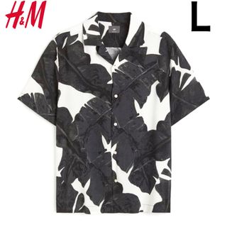 エイチアンドエム(H&M)の新品 H&M リゾート アロハシャツ 植物柄 L(シャツ)