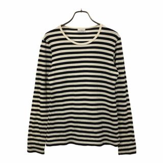 marimekko - マリメッコ ボーダー 長袖 Tシャツ XS ブラック×ホワイト marimekko ロンT レディース 古着 【240412】 メール便可