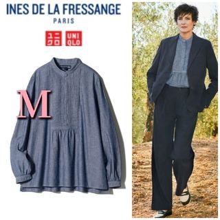 ユニクロ(UNIQLO)の●ユニクロイネス　ダンガリーピンタックブラウス(長袖)(シャツ/ブラウス(長袖/七分))