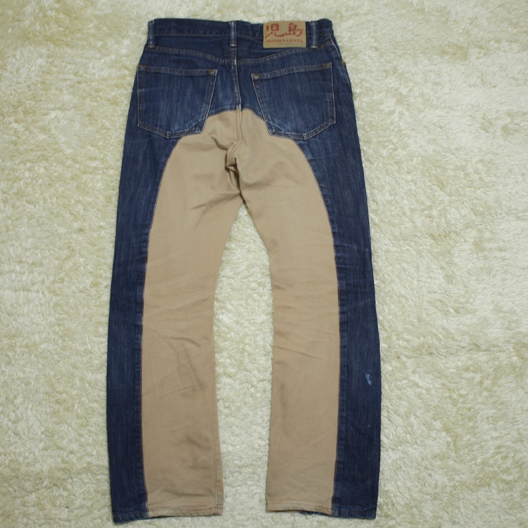 児島ジーンズ(コジマジーンズ)のKojima Jeans Monkey Combo Pants Size 32 メンズのパンツ(デニム/ジーンズ)の商品写真