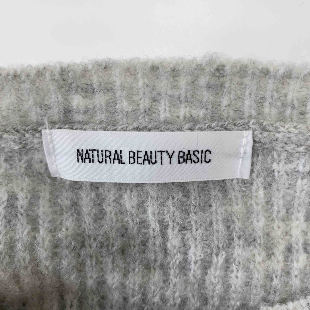 NATURAL BEAUTY BASIC(ナチュラルビューティーベーシック)のNATURAL BEAUTY BASIC ナチュラルビューティベーシック レディース ニット/セーター グレイ tk レディースのトップス(ニット/セーター)の商品写真