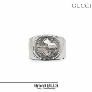 グッチ(Gucci)の美品 グッチ インターロッキングG リング 指輪 479229 Ag925 シルバー 17号 GG ワイド アクセサリー(リング(指輪))