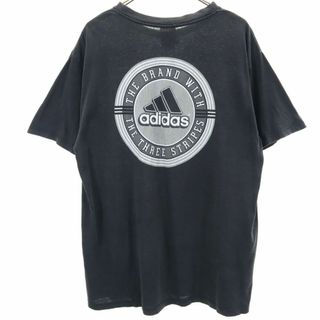 adidas - アディダス 90s USA製 オールド バックプリント 半袖 Tシャツ M 黒 adidas メンズ 古着 【240412】 メール便可