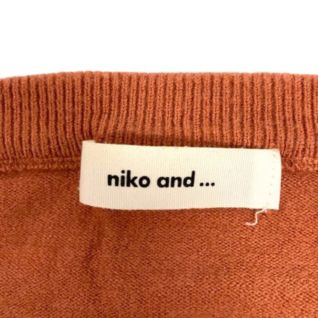 niko and...(ニコアンド)のニコアンド Niko and.. ニット セーター Vネック 長袖 オレンジ レディースのトップス(ニット/セーター)の商品写真