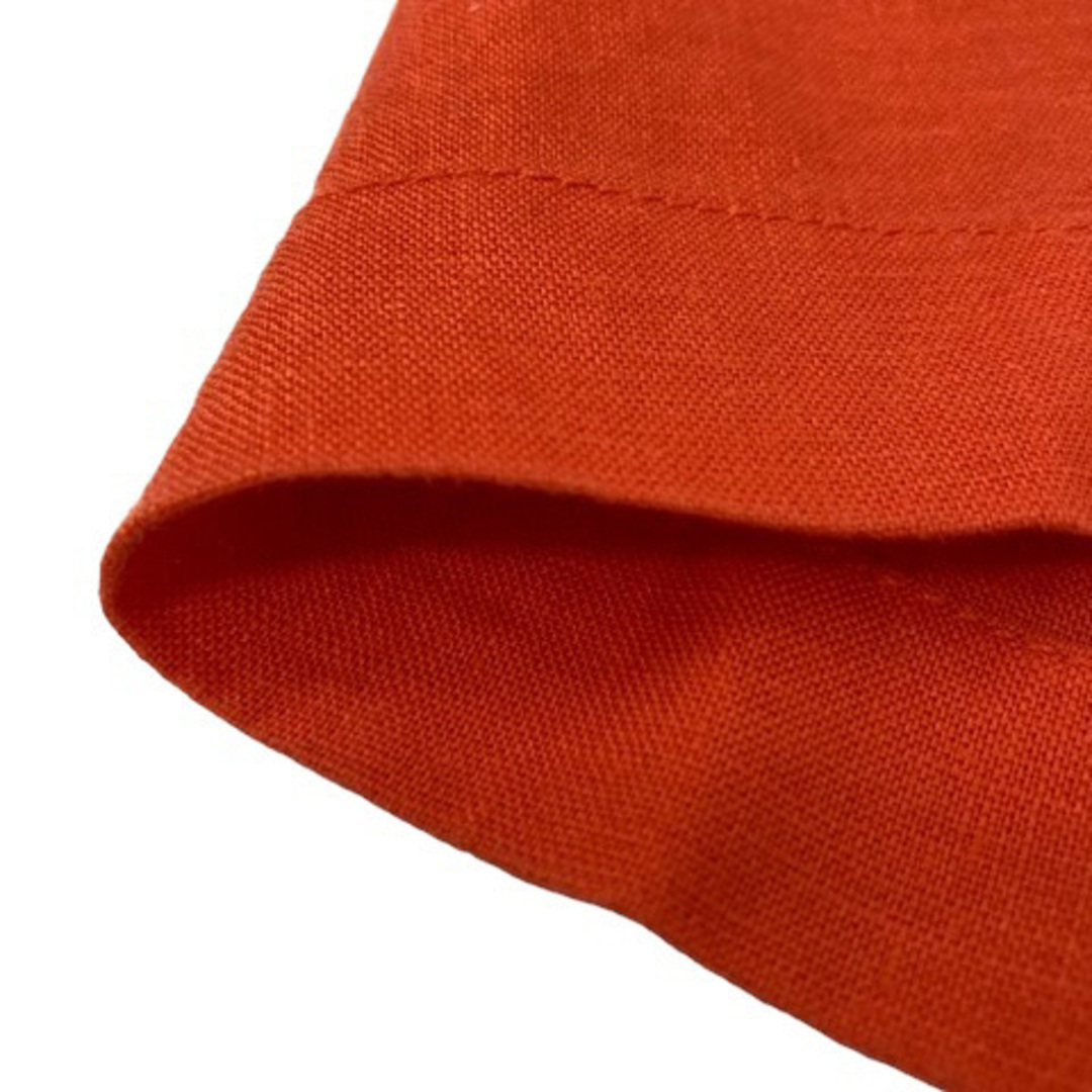 ビームスハート シャツ ブラウス 麻 無地 半袖 橙 オレンジ レディース レディースのトップス(カットソー(長袖/七分))の商品写真