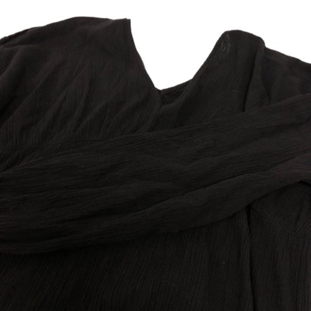 Ungrid(アングリッド)のアングリッド UNGRID ワンピース ひざ丈 長袖 無地 黒 ブラック レディースのワンピース(ひざ丈ワンピース)の商品写真