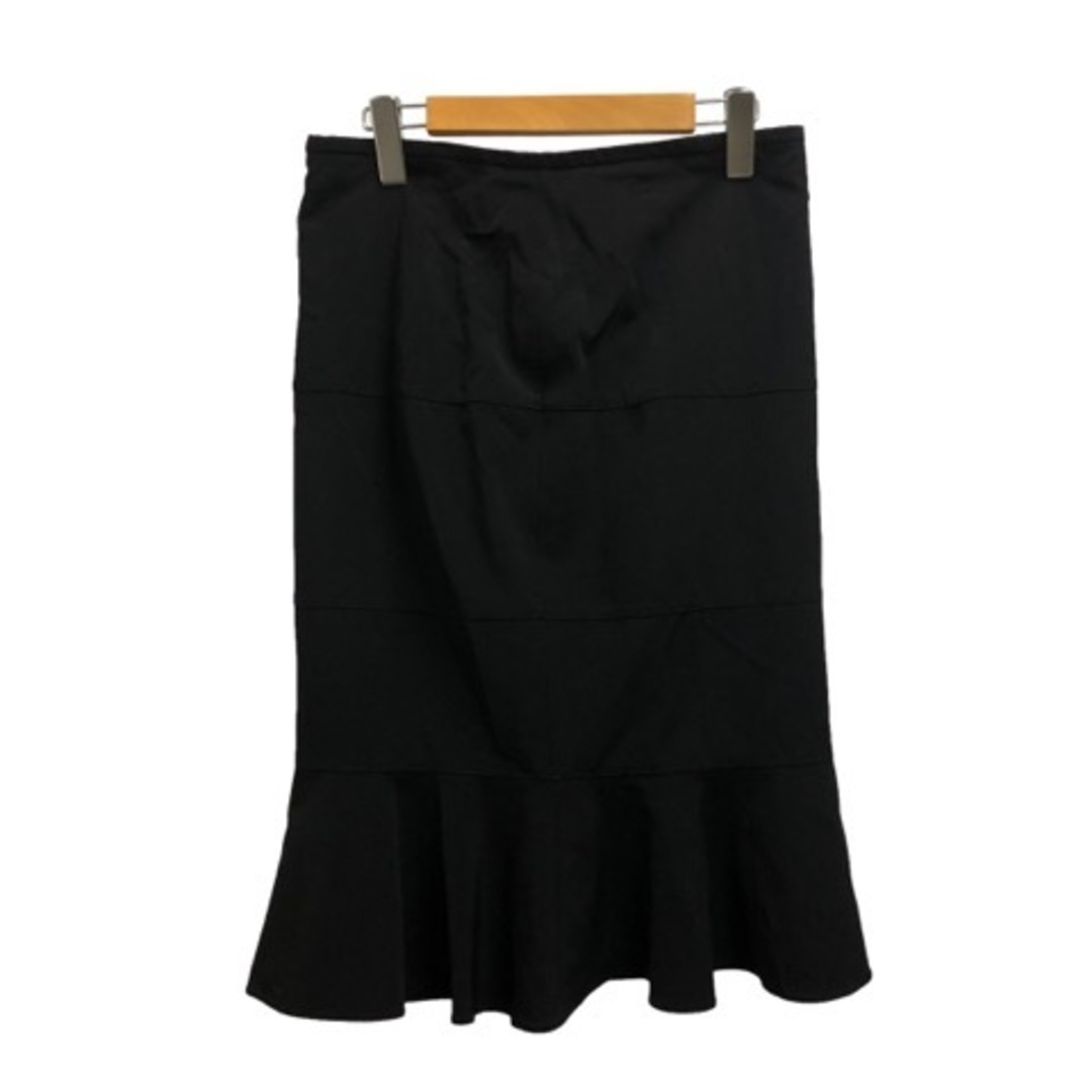 ARMANI COLLEZIONI(アルマーニ コレツィオーニ)のARMANI COLLEZIONI タイトスカート ひざ丈 無地 42 黒 レディースのスカート(ひざ丈スカート)の商品写真