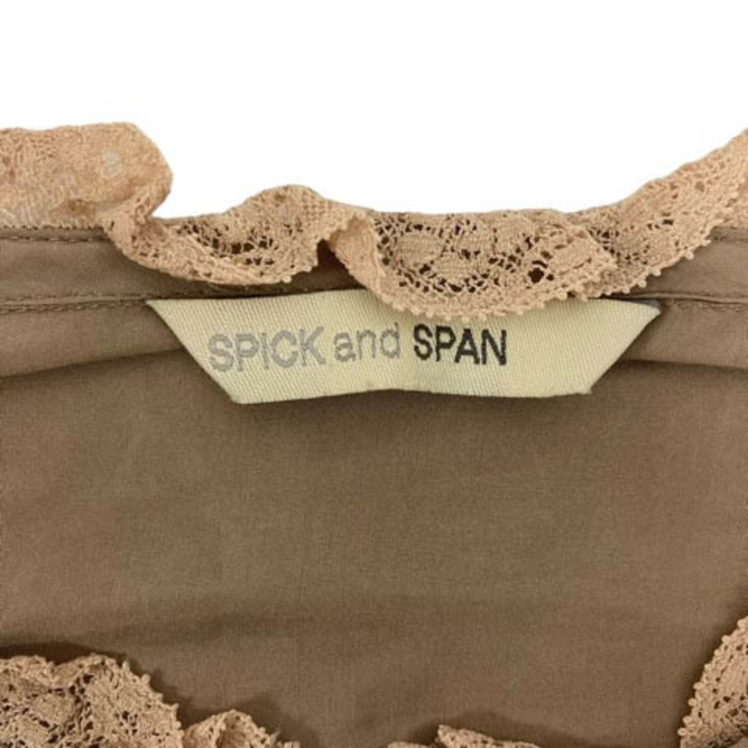 Spick & Span(スピックアンドスパン)のスピック&スパン シャツ ブラウス レース 無地 長袖 茶 ※MZ レディース レディースのレディース その他(その他)の商品写真