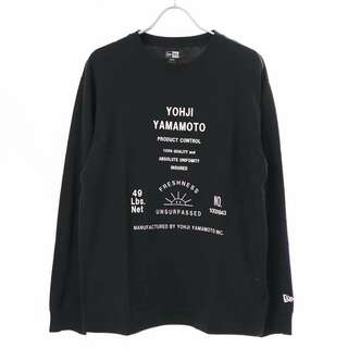 ヨウジヤマモト(Yohji Yamamoto)のYohji Yamamoto POUR HOMME × NEWERA ヨウジヤマモト プールオム × ニューエラ 21AW 1990S ARTWORK PRINT LONG SLEEVES ロングスリーブカットソー ブラック 4 L HX-T82-983(Tシャツ/カットソー(七分/長袖))