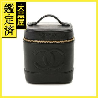 シャネル(CHANEL)のシャネル　縦型バニティ　キャビアスキン　ブラック/GP　A01998【431】(ハンドバッグ)