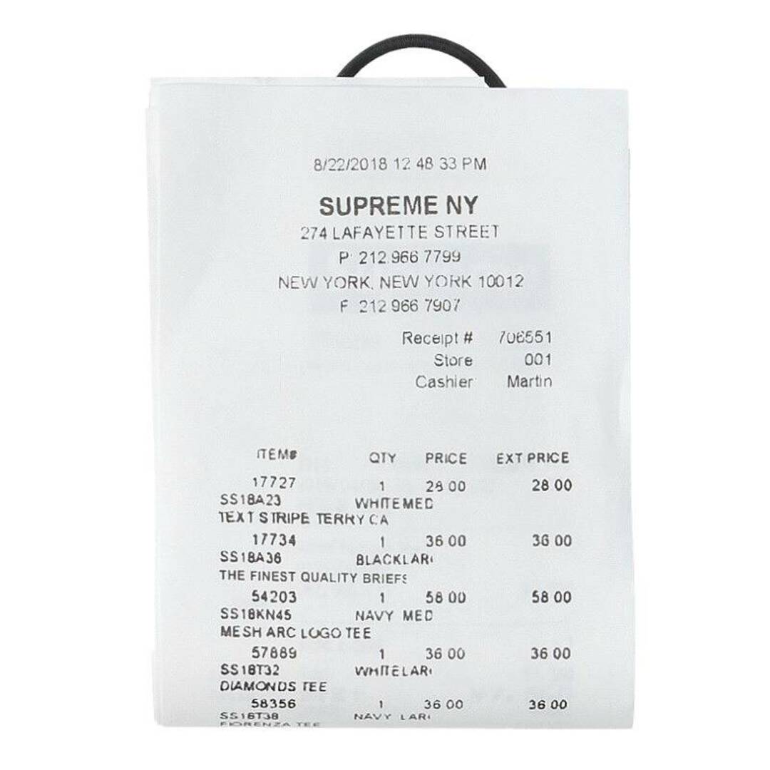 Supreme(シュプリーム)のシュプリーム ×エムエムシックス MM6  24SS  Receipt Wallet レシートデザインレザー財布 メンズ ハンドメイドのファッション小物(財布)の商品写真