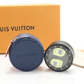 ルイヴィトン(LOUIS VUITTON)の極美品 ルイヴィトン ホライゾン ワイヤレス イヤホン QAB140 イエロー レザー ケース 一式 セット メンズ レディース EHM W6-9(ヘッドフォン/イヤフォン)