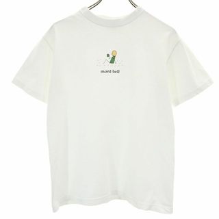 モンベル(mont bell)のモンベル アウトドア 半袖 Tシャツ XS ホワイト mont-bell メンズ 古着 【240412】 メール便可(Tシャツ/カットソー(半袖/袖なし))