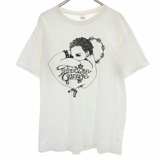 ギルタン(GILDAN)のギルダン プリント 半袖 Tシャツ L ホワイト系 GILDAN メンズ 古着 【240412】 メール便可(Tシャツ/カットソー(半袖/袖なし))