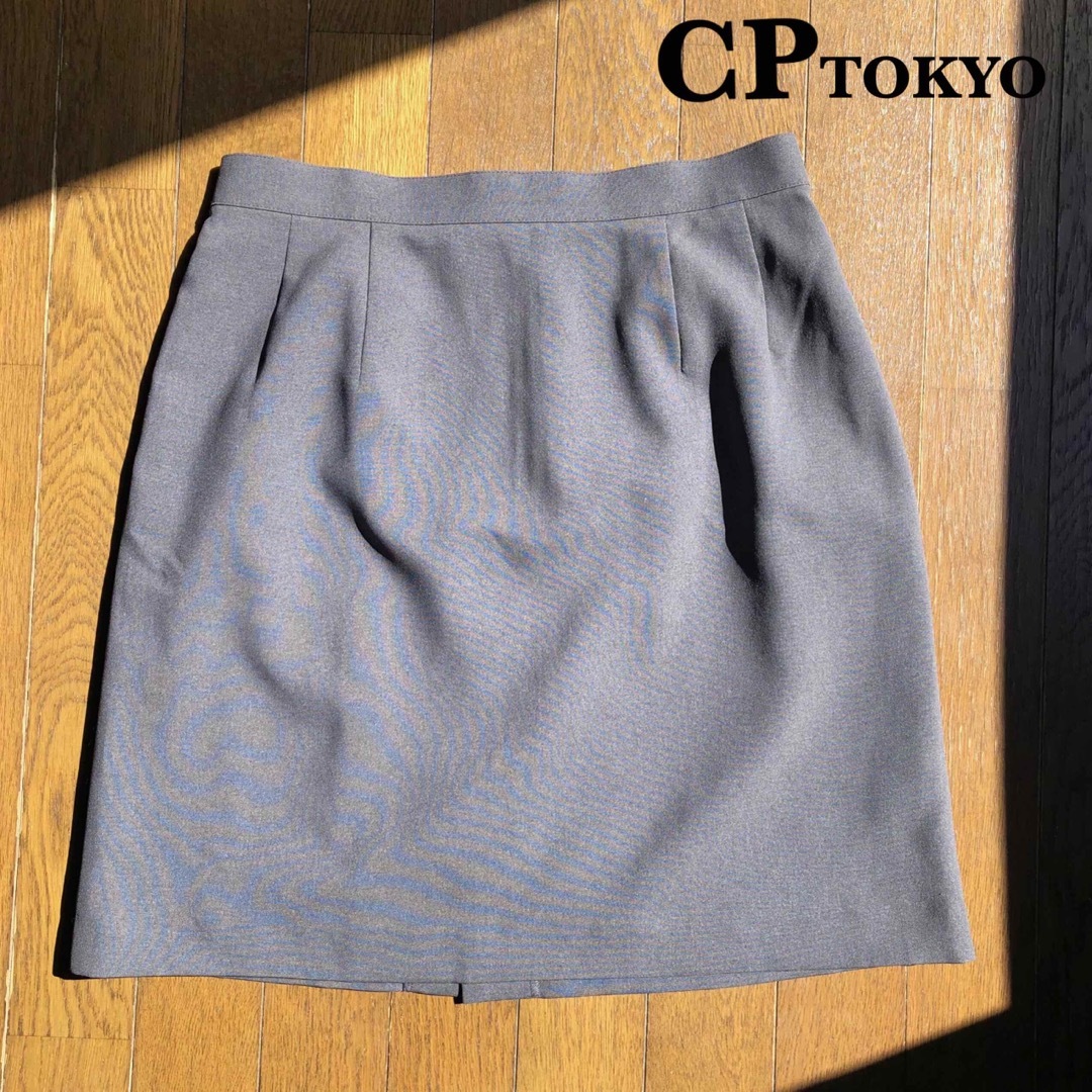 【CP TOKYO】櫻屋商事　裏地付きスカート　台形　ポリエステル100% レディースのスカート(ひざ丈スカート)の商品写真