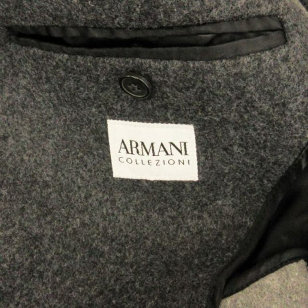 ARMANI COLLEZIONI(アルマーニ コレツィオーニ)のアルマーニ コレツィオーニ ニット コート ウール チャコールグレー 50 メンズのジャケット/アウター(その他)の商品写真