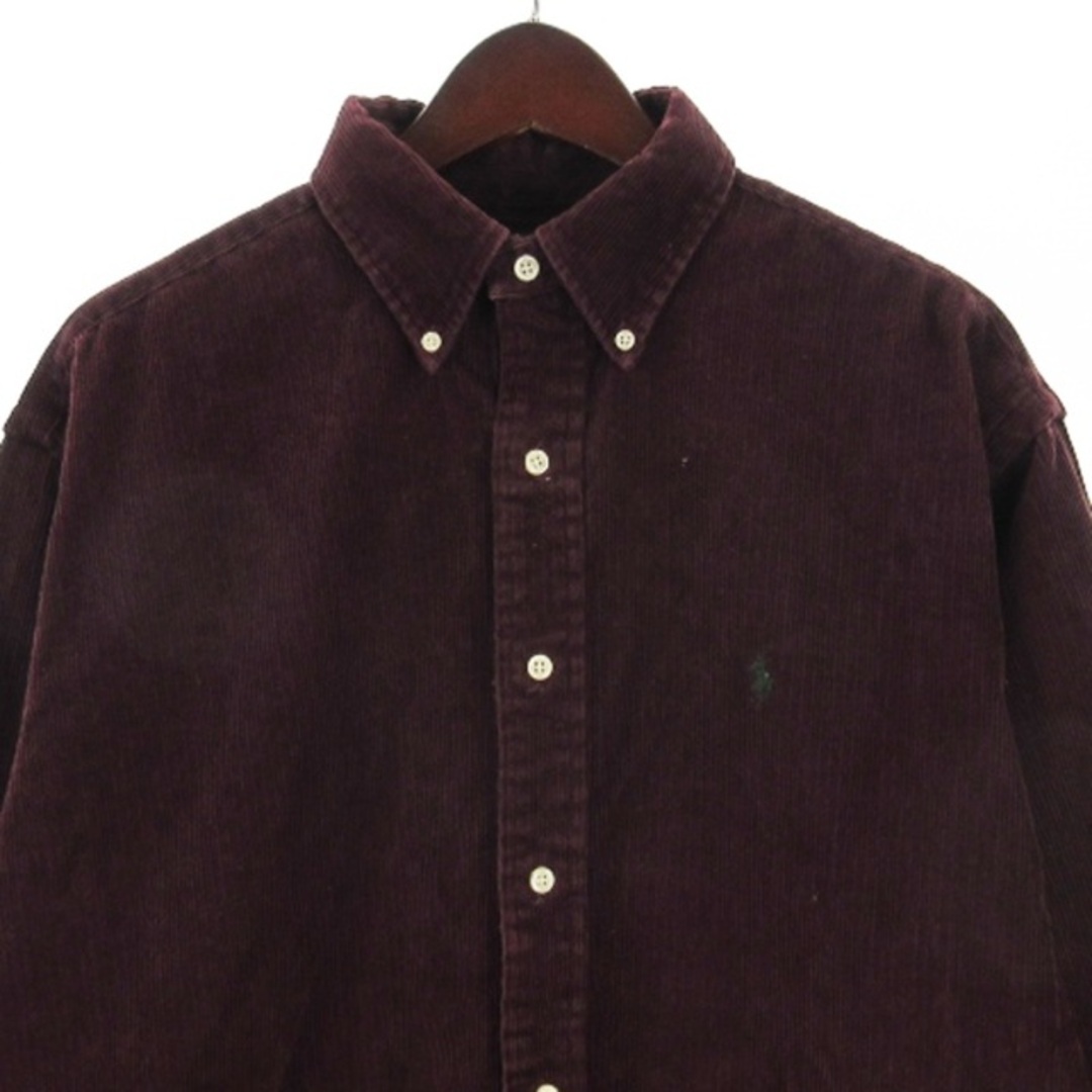 Ralph Lauren(ラルフローレン)のラルフローレン コーデュロイ シャツ ジャケット コットン ワインレッド M メンズのジャケット/アウター(ブルゾン)の商品写真