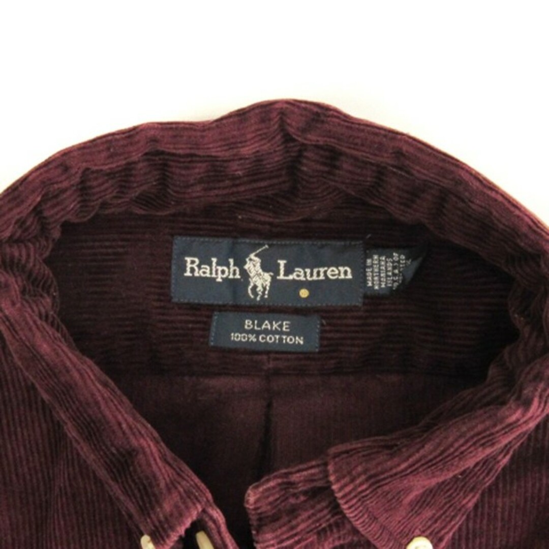 Ralph Lauren(ラルフローレン)のラルフローレン コーデュロイ シャツ ジャケット コットン ワインレッド M メンズのジャケット/アウター(ブルゾン)の商品写真