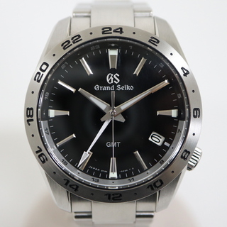 【Grand Seiko】グランド・セイコー メンズGMT 腕時計 クオーツ 20気圧防水 SS×黒文字盤 SBGN027 9F86-0AK0/md16144ar
