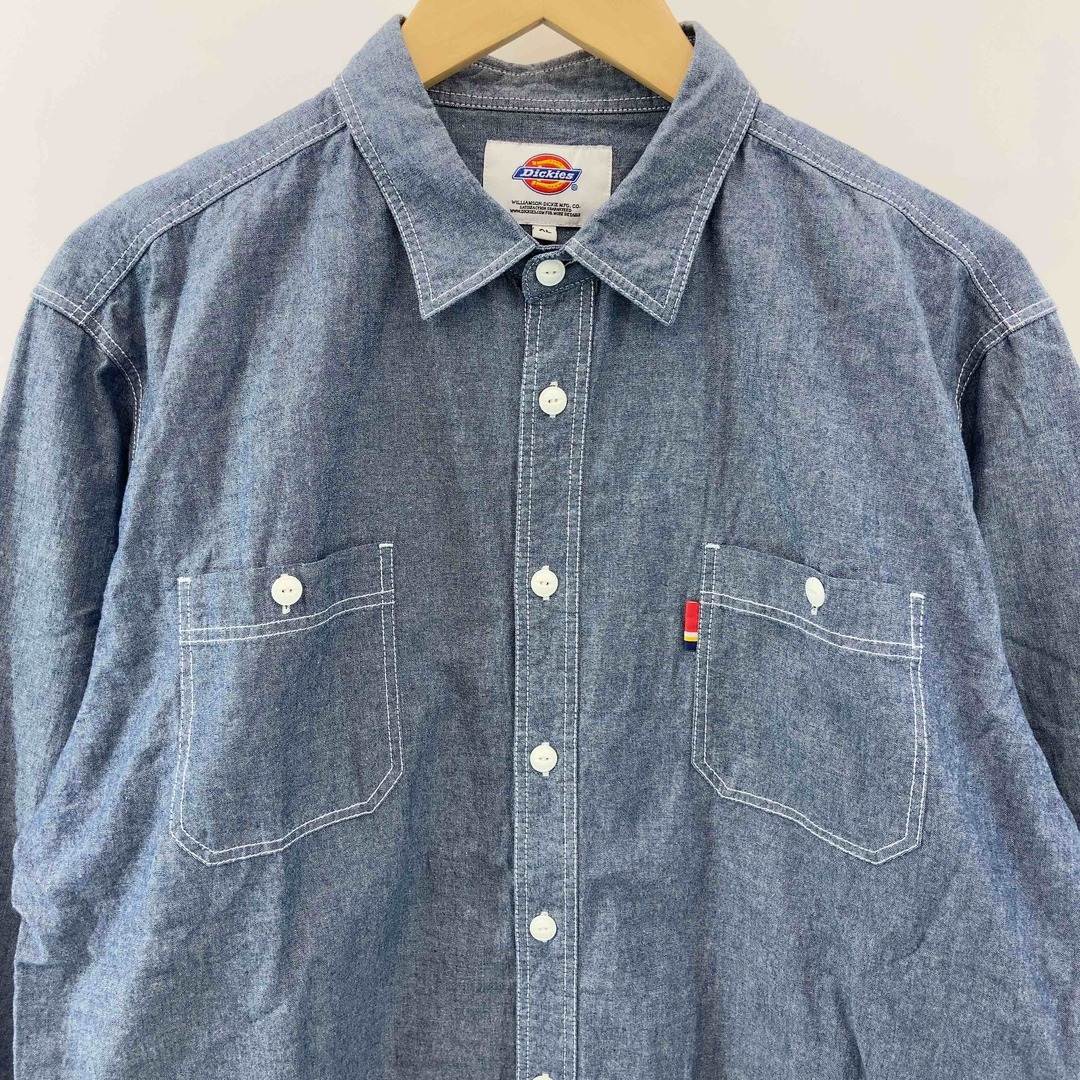 Dickies(ディッキーズ)のDICKIES ディッキーズ メンズ 長袖シャツ デニム ブルー コットン メンズのトップス(シャツ)の商品写真