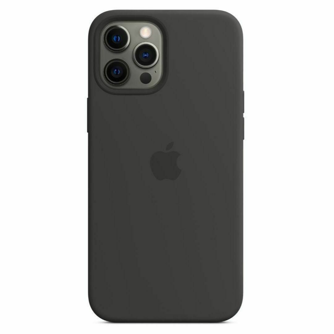 新品-純正互換品iPhone12ProMaxシリコーンケース- ブラック-黒 スマホ/家電/カメラのスマホアクセサリー(iPhoneケース)の商品写真