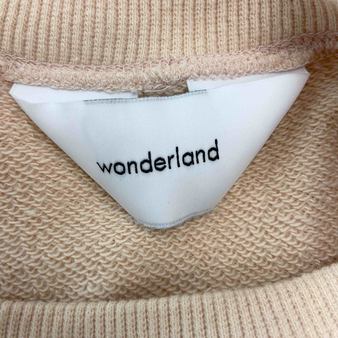 Wonderland ワンダーランド メンズ スウェット サーモンピンク ショート丈 袖切り替え メンズのトップス(スウェット)の商品写真