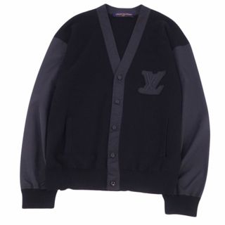 ルイヴィトン(LOUIS VUITTON)の極美品 ルイヴィトン LOUIS VUITTON ニット カーディガン 2023年 Hybrid Tech Cardigan ハイブリッドテックカーディガン トップス メンズ L ブラック(カーディガン)