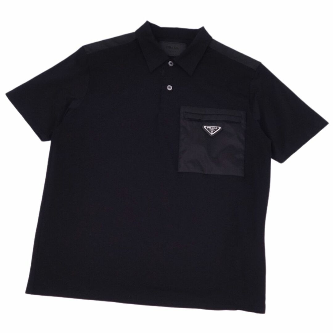 【美品】PRADA　半袖 Tシャツ フリル 三角ロゴ クロップド丈 白 XS綿100%