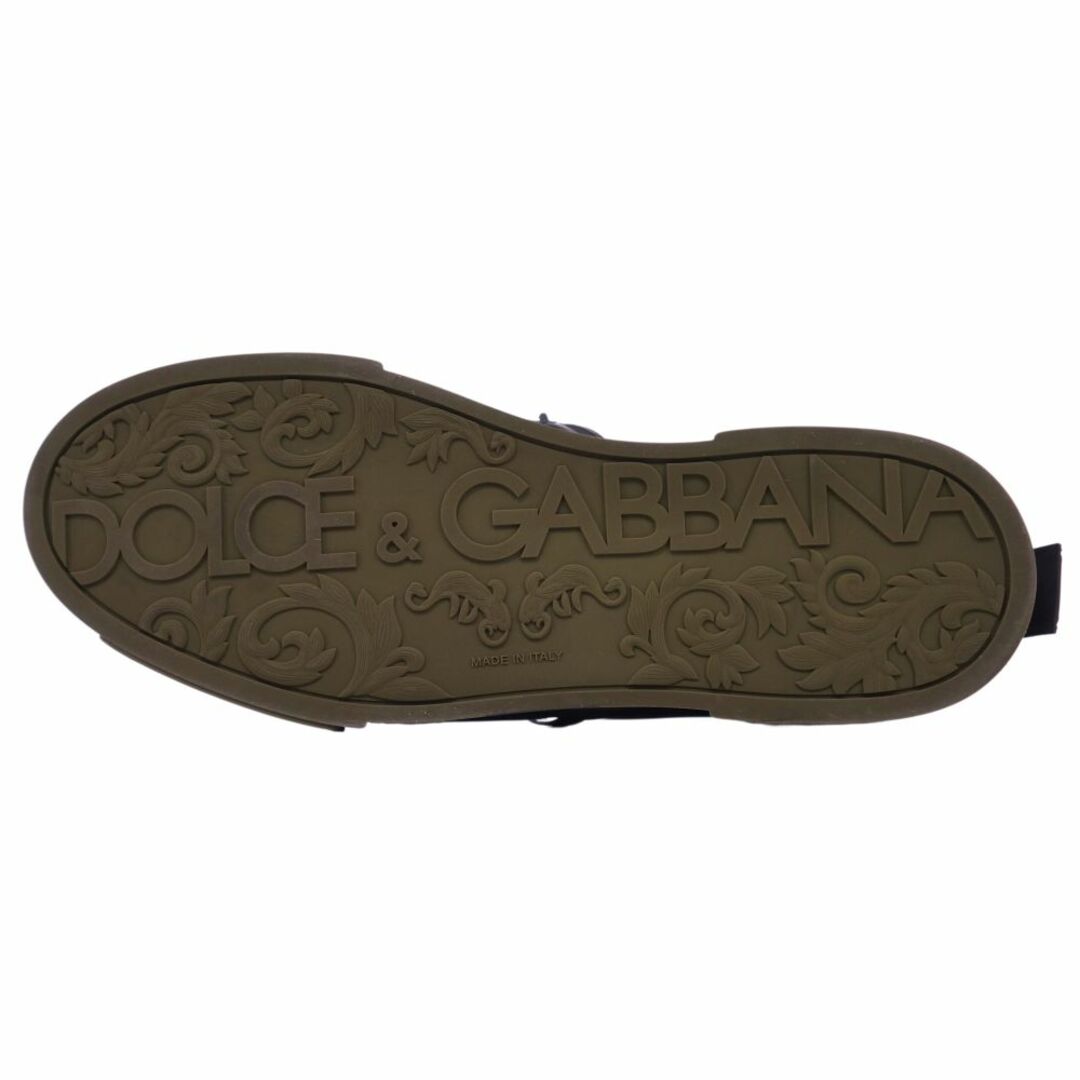 DOLCE&GABBANA(ドルチェアンドガッバーナ)の美品 ドルチェ&ガッバーナ DOLCE&GABBANA スニーカー ポルトフィーノ ロゴ カーフスキン シューズ 靴 メンズ イタリア製 10(29cm相当) グリーン メンズの靴/シューズ(スニーカー)の商品写真