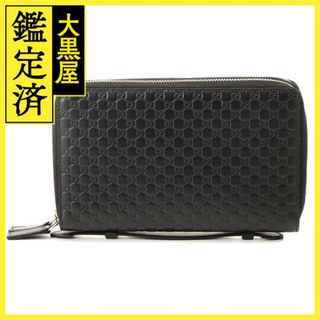 Gucci - グッチ　マイクログッチシマ トラベルドキュメントケース　長財布  レザー　433