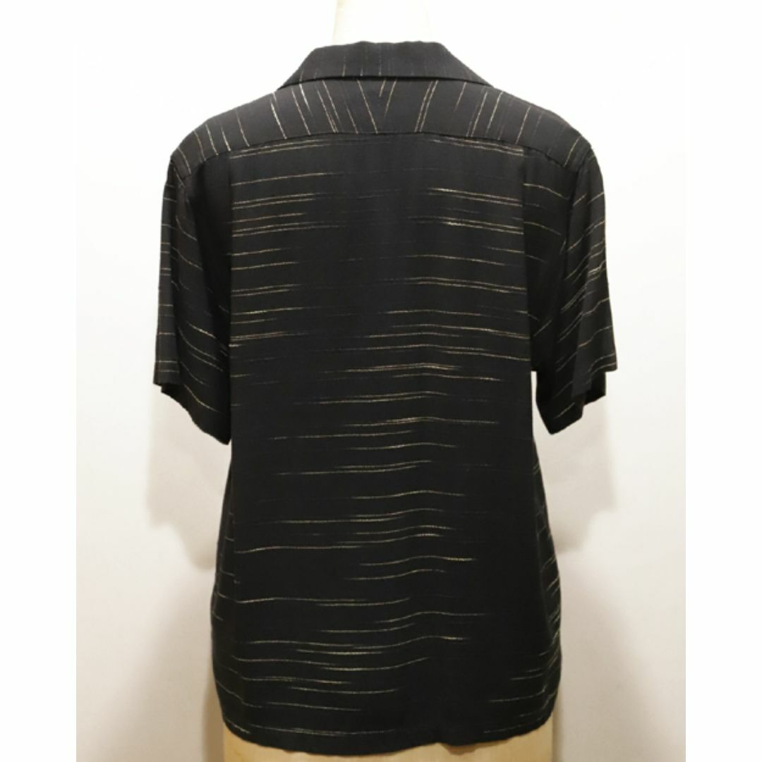 Dry　Bones　ドライボーンズ　S/S Border Nep Open Shirt 　S　BLK　DS-2047 メンズのトップス(シャツ)の商品写真