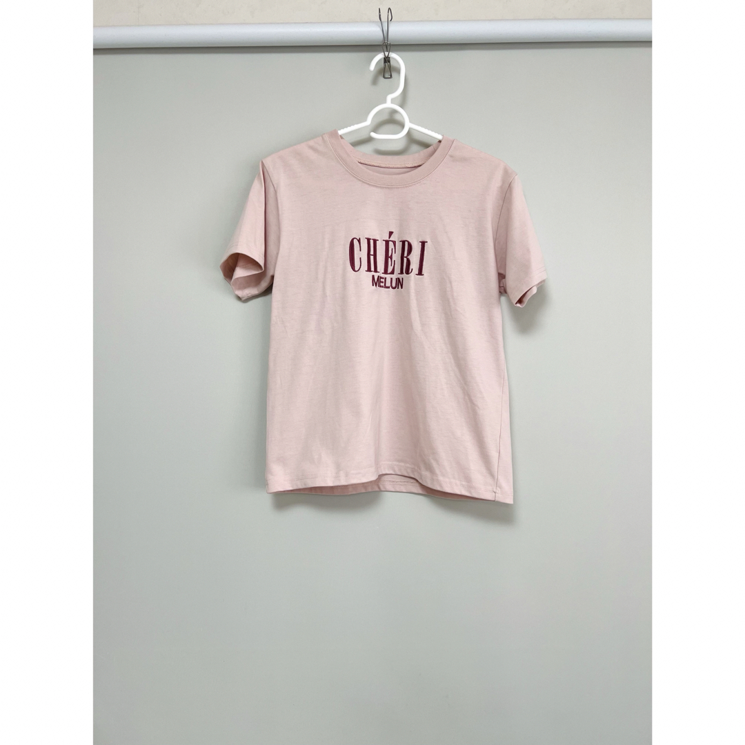 GRL(グレイル)のGRL ロゴ刺繍Tシャツ ピンク レディースのトップス(Tシャツ(半袖/袖なし))の商品写真
