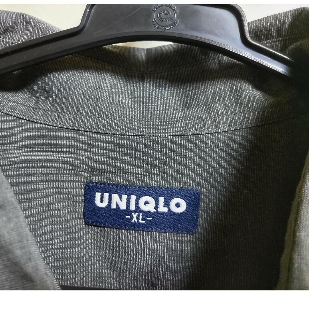 UNIQLO(ユニクロ)のユニクロ　長袖ボタンシャツ　ダークグレー　オールドユニクロ　青タグ メンズのトップス(シャツ)の商品写真
