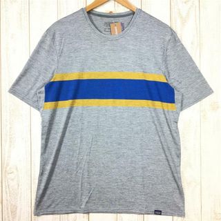 パタゴニア(patagonia)のMENs L パタゴニア キャプリーン デイリー グラフィック Tシャツ CAPILENE DAILY GRAPHIC T-SHIRT PATAGONIA 45286 RSFE Rugby Stripe : Feather Grey グレー系(その他)