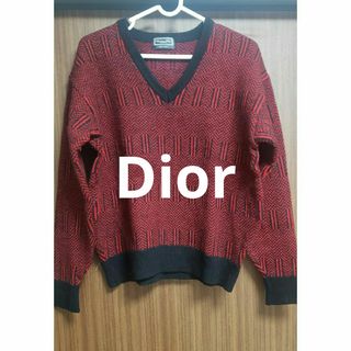 クリスチャンディオール(Christian Dior)のDior　red　ニット(ニット/セーター)