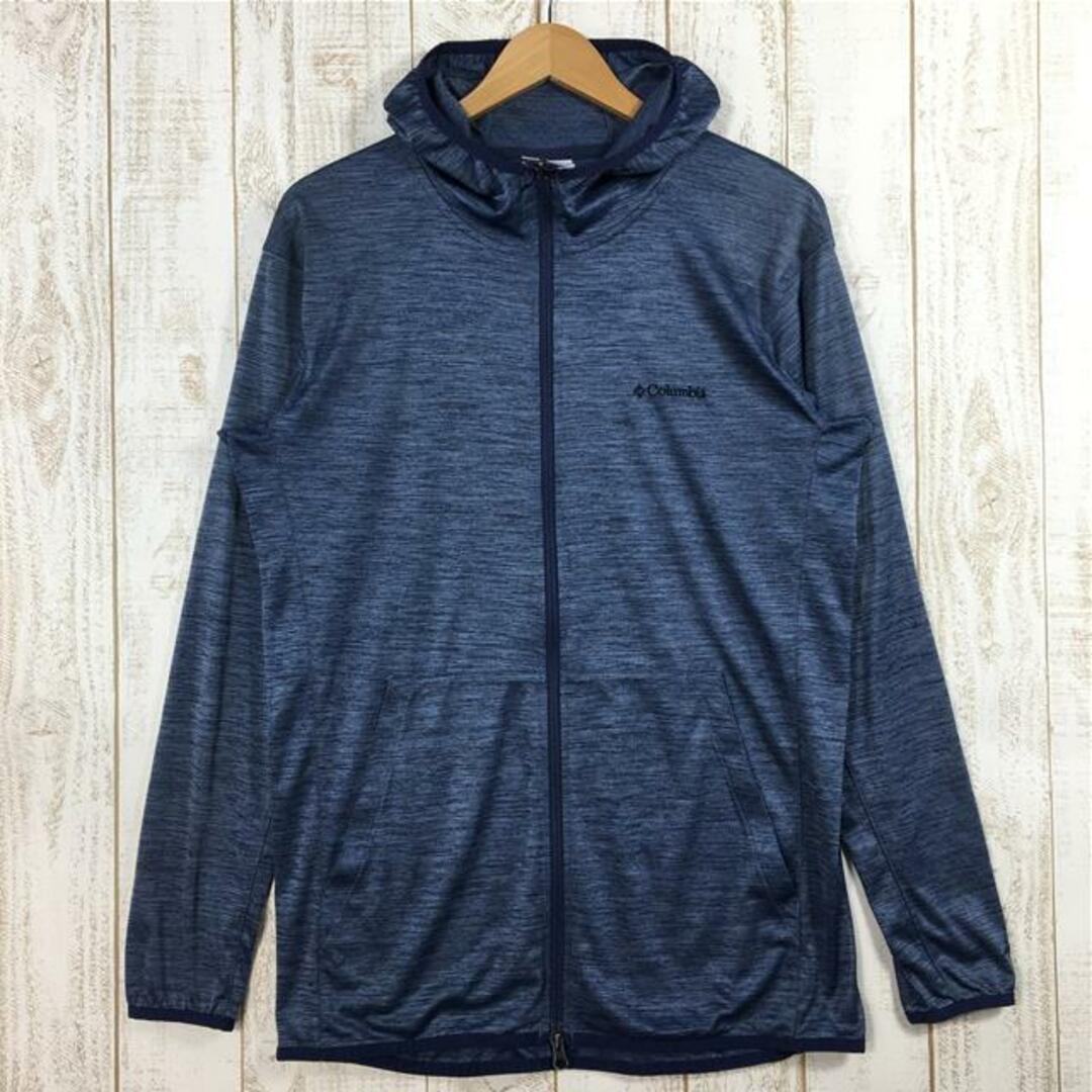 Columbia(コロンビア)のMENs XL コロンビア ポーラー パイオニア フルジップ フーディー Polar Pioneer Full-Zip Hoody パーカー オムニフリーズゼロ 冷感 UVカット COLUMBIA PM1819 ネイビー系 メンズのメンズ その他(その他)の商品写真