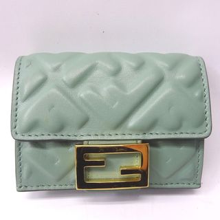 フェンディ(FENDI)のフェンディ 三つ折り財布 コンパクトウォレット グリーン系 Ft1088811 中古(財布)