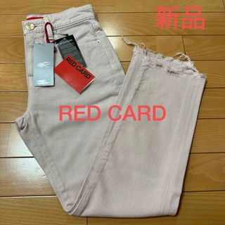 レッドカード(RED CARD)の新品　レイビームス別注×レッドカード　カラーデニム　ピンク　サイズ22(デニム/ジーンズ)