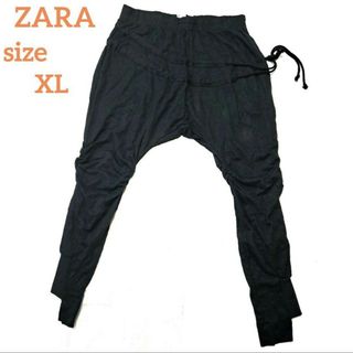 ザラ(ZARA)のZARA ザラ 変形 サルエルパンツ ブラック XL 新品 タグ付(サルエルパンツ)