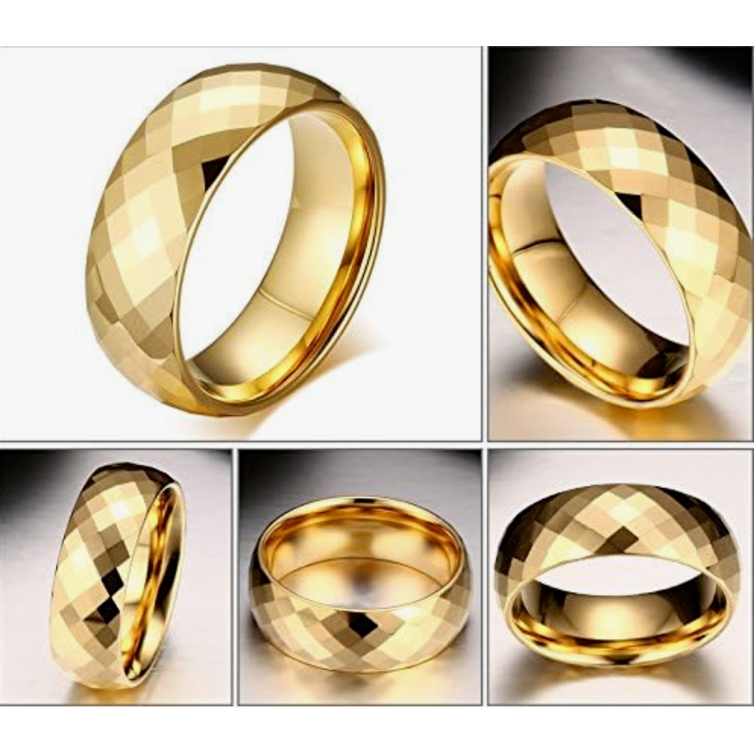 【RN144】リング　アクセサリー 　メンズ 　ゴールド　タングステン 　指輪 メンズのアクセサリー(リング(指輪))の商品写真