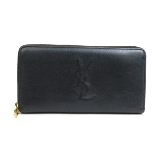 Saint Laurent - サンローラン SAINT LAURENT ラウンドファスナー長財布 レザー ブラック ユニセックス 送料無料【中古】 h30213f